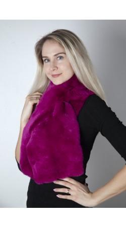 Fuchsia rex fur scarf